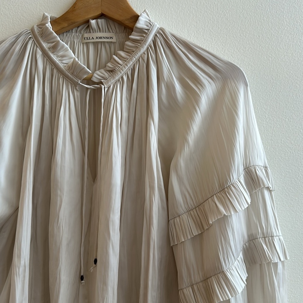 Ulla Johnson split neck silk top - Picture 2 of 5